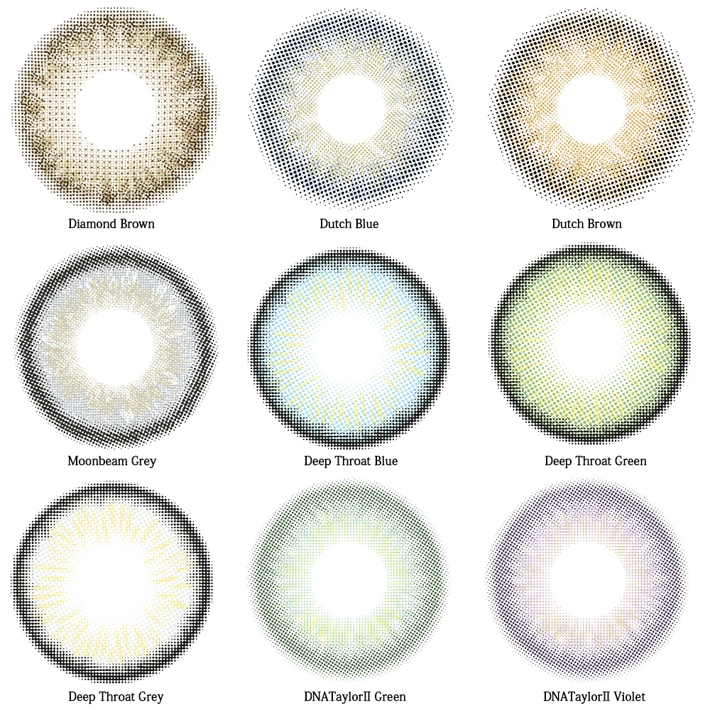 TX brand three tone wholesale contact lenses 14.0/14.2/14.5mm entes de contacto de color