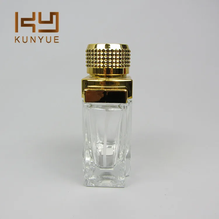 Factory Wholesale High Quality Design 100 ml Empty Spray Glass Perfume Bottle with Metal Cap