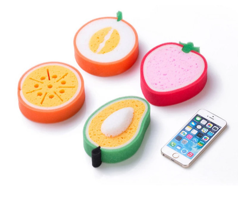 Cleaner Washing Dish Bowl Tools Soft Sponge Cute Fruit Shape Sponge For heavy duty kitchen