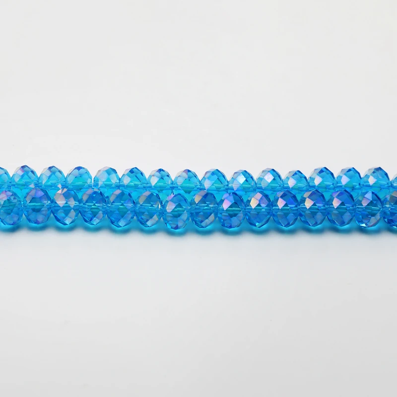 Стеклянные бусины 9x12 мм, граненые бусины Королевского синего цвета, круглые бусины «сделай сам», бусины россыпью для изготовления ювелирных изделий, 72 шт.