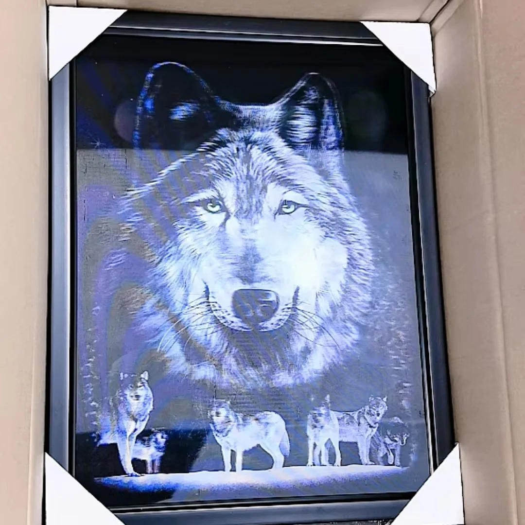 30 X 40cm hologram Flip cute squirrel Picture Custom Lenticular  Decor