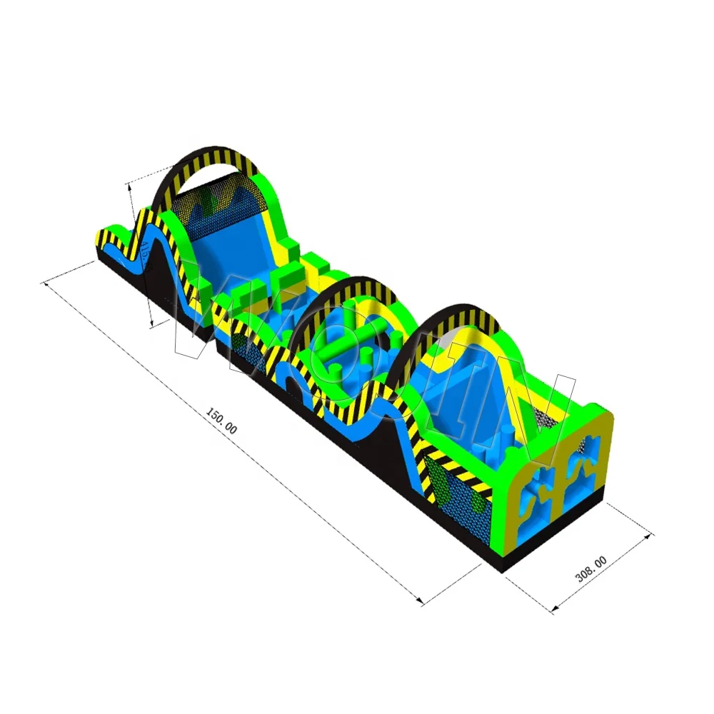 Factory Price Cyclone Dizzy Dash Inflatable Obstacle Course Bouncy Castle Bouncer Slide Course for Sale