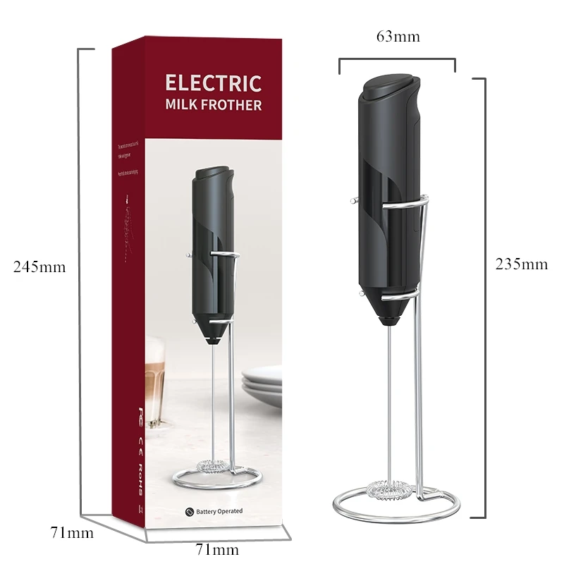 Battery Automatic Hand Milk Frother  Battery operated stainless steel Milk Frother