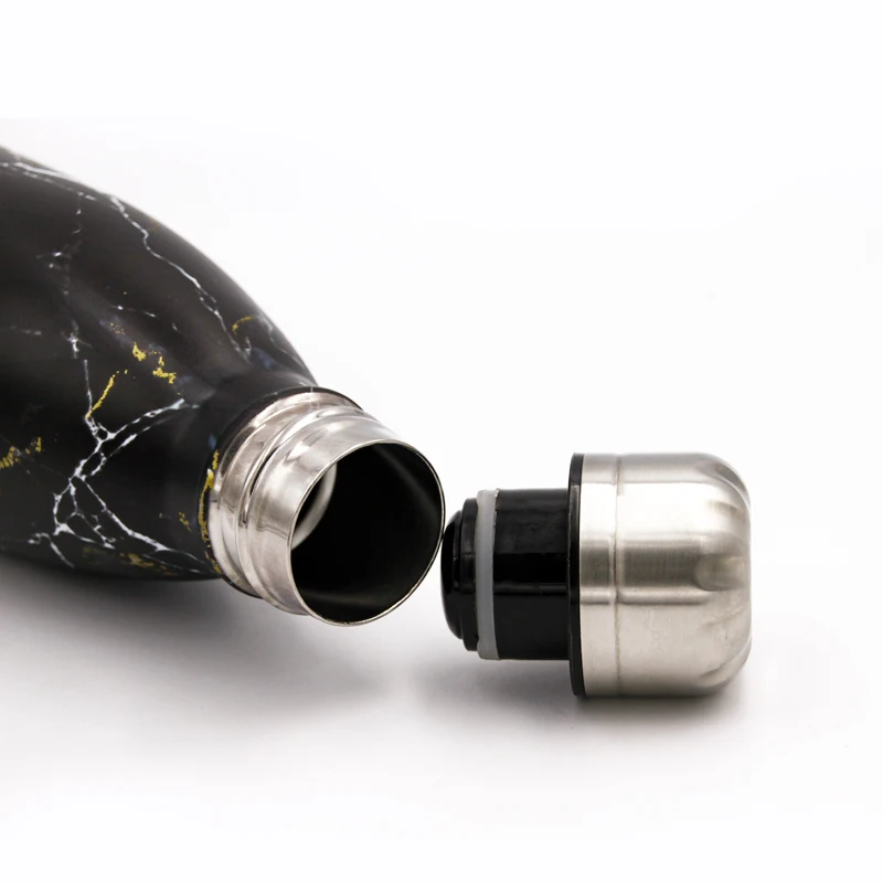 Customized color and logo cola shape double-wall vacuum thermos bottle Equipped with a secure leak-proof lid