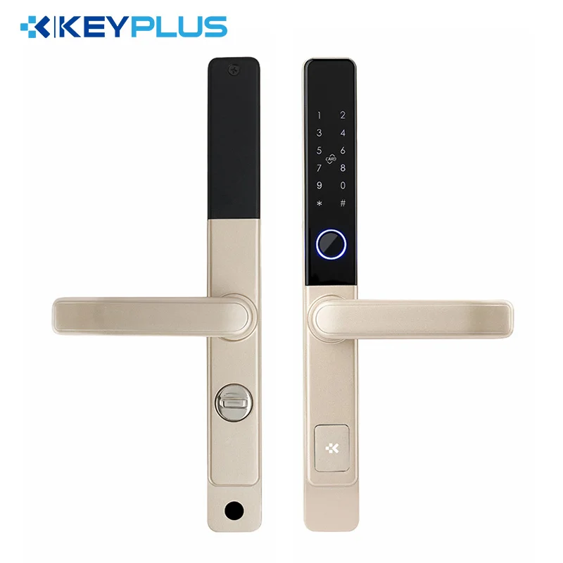 New Released Aluminum Door Lock Slim Designed TT Lock Fingerprint Opening Multiple Colors for Option Smart Door Lock