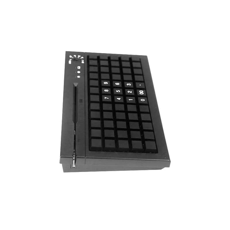 High Quality USB+PS2 60-Keys Pos Programmable Membrane Cash Register Pos Keyboard