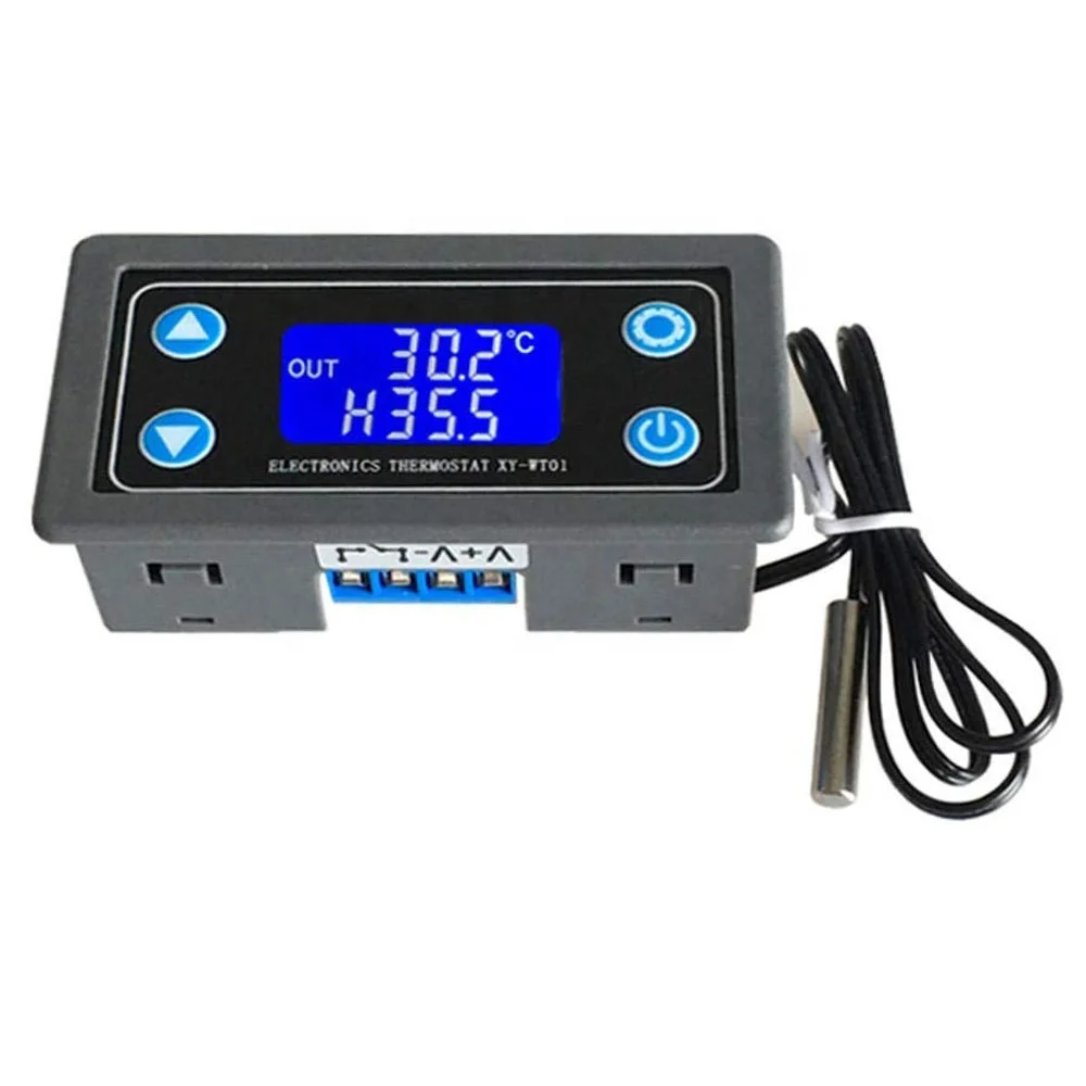 XY-WT01 10A Thermostat Digital Temperature Controller DC 6V-30V Thermal Regulator Thermocouple Thermostat LCD Display Sensor 12V
