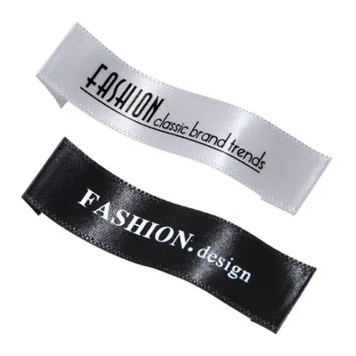 Quality Recycled Luxury Satin And Cotton Fabric Cloth Damask Clothing Neck Woven Labels Design Shirt Tag With Logo