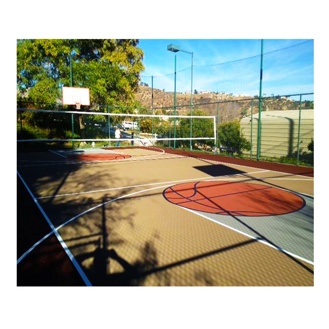 pp interlocking surface / tiles / carpet / deck for outdoor volleyball court on asphalt concrete base