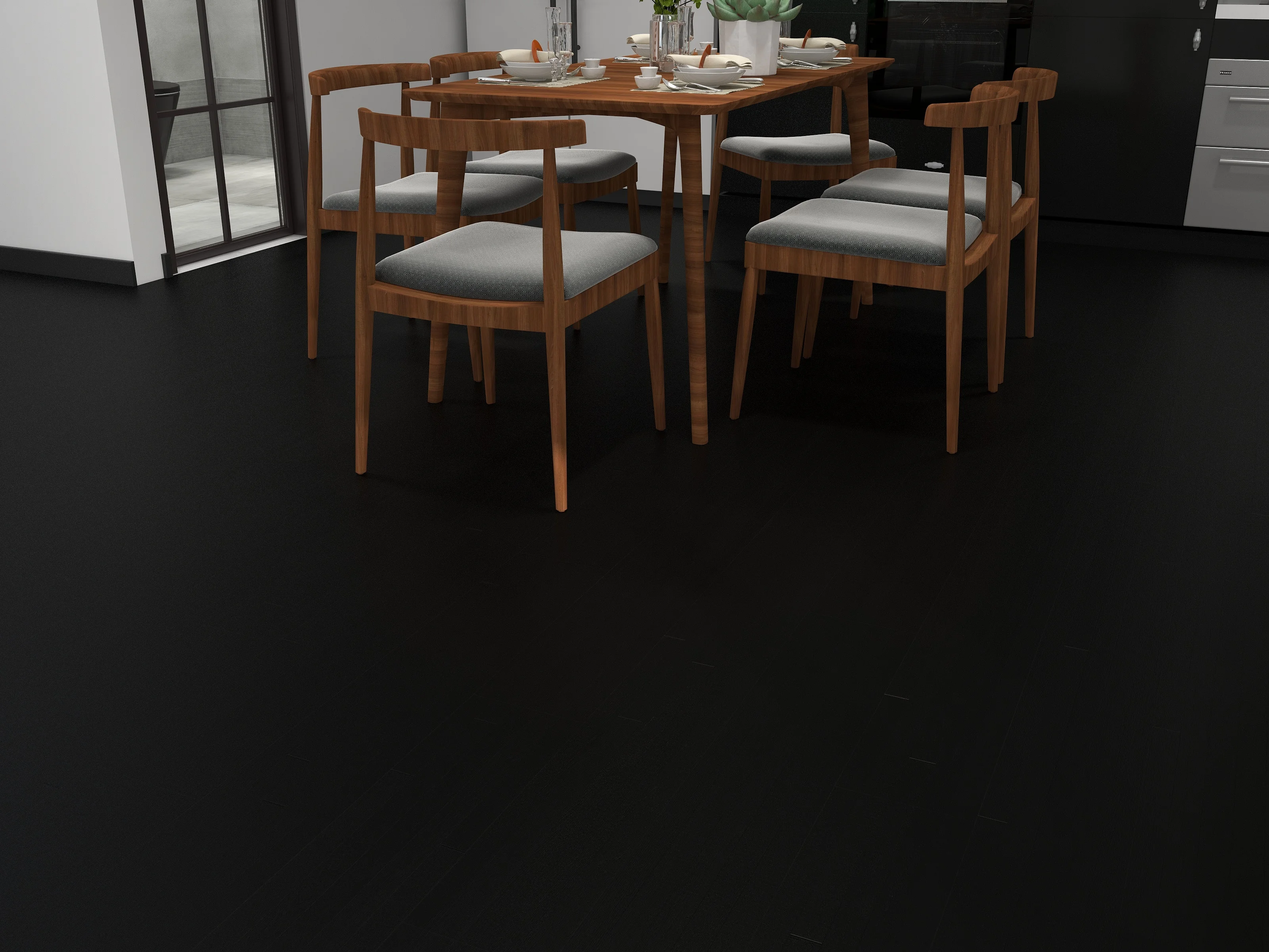 pure black vinyl tiles LVT SPC Vinyl Plank Flooring