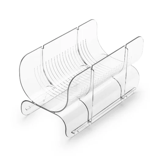 Stackable Acrylic Wine Bottle Holder Wine Glass Holder Plate Wine Bottle Organizer