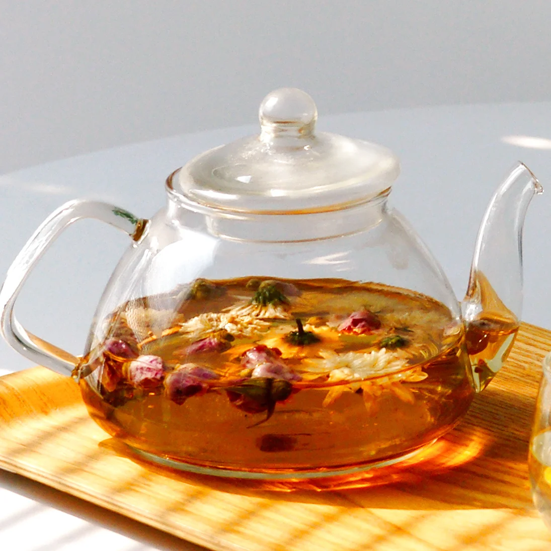 Factory Direct China Glass Teapot Transparent Coffee Pot Wholesale Glass Teapot