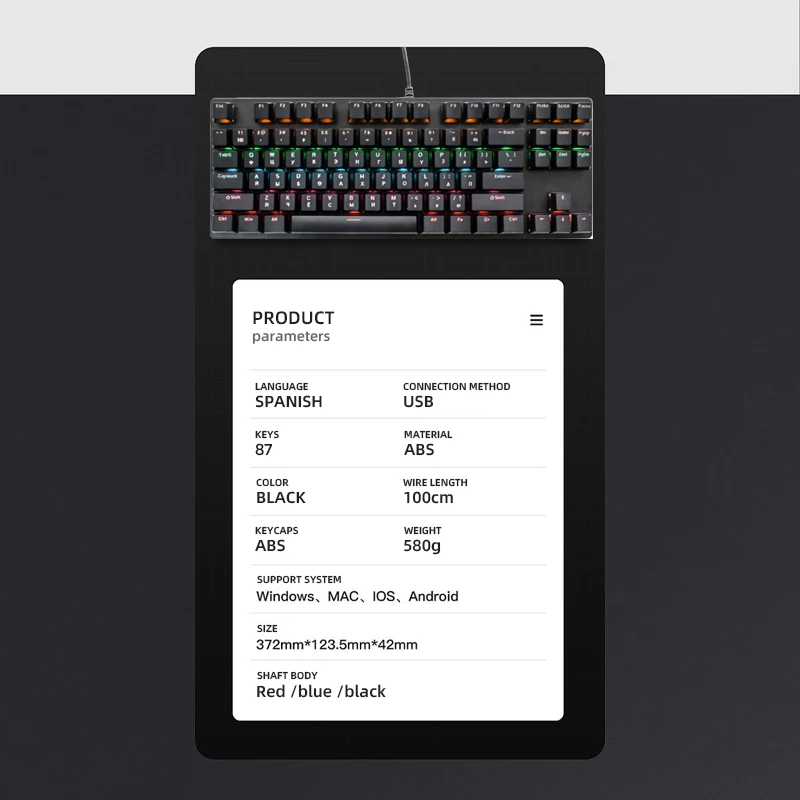 Custom Mongolian language mechanical keyboard 61 64 87 104keys RGB backlight  mechanical gaming keyboard is suitable for Gamer