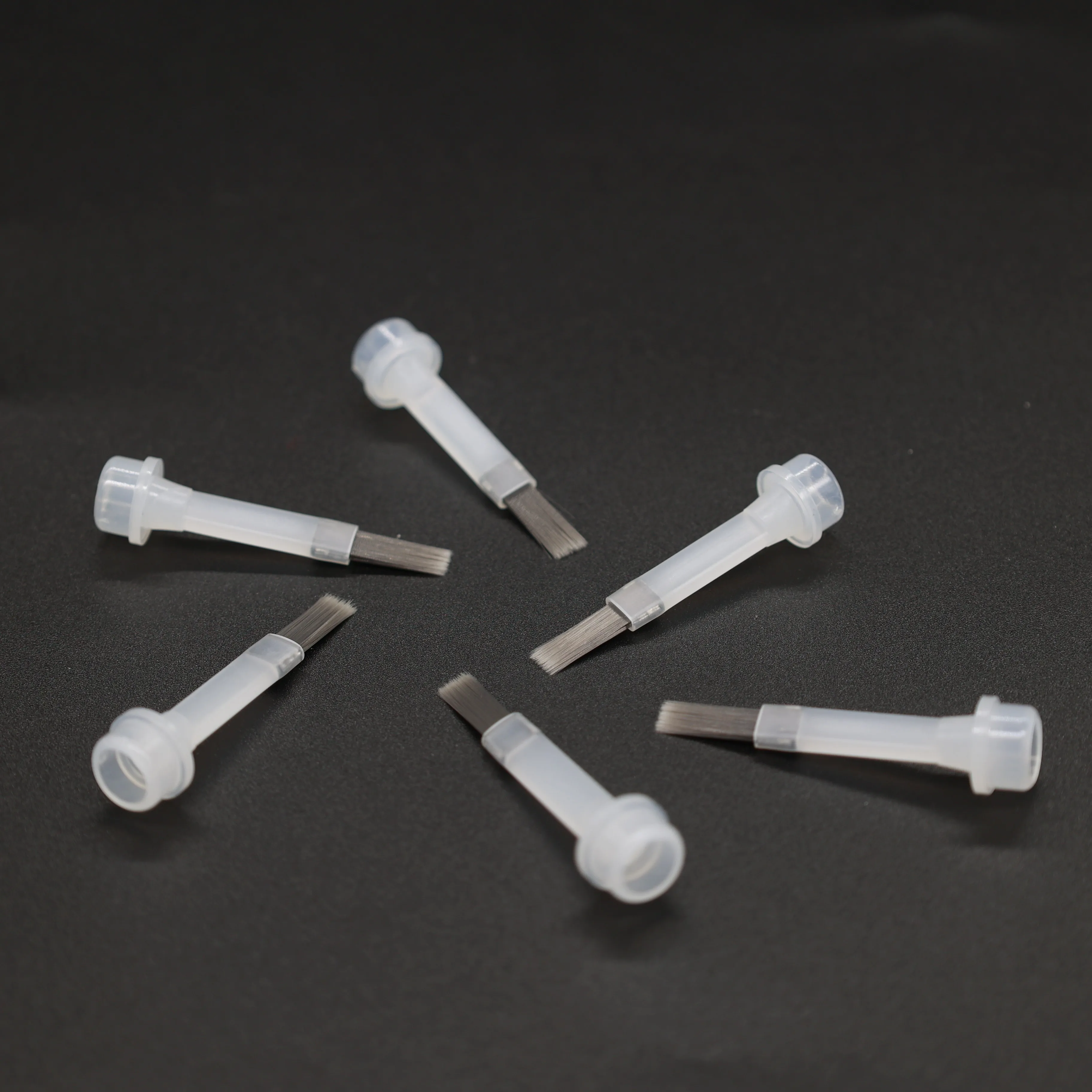 Factory Price  Nail Art Brushes Set Replaceable Nail Polish Brushes Tapering Plastic Nail Flat Brush