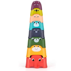 New Cute Animal Stacking cups early development and activity baby toy building blocks bathtub toy for toddlers perfect gifts