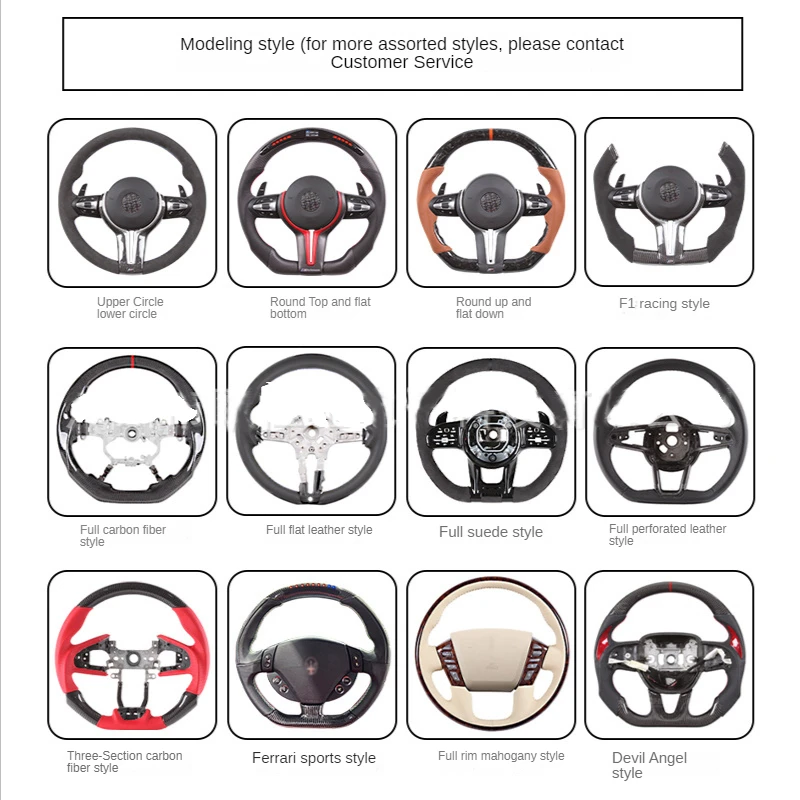 Suitable For BMW 1-7 Series X1-6 M3-6 E Seat To F Seat Thong Full Leather Steering Wheel