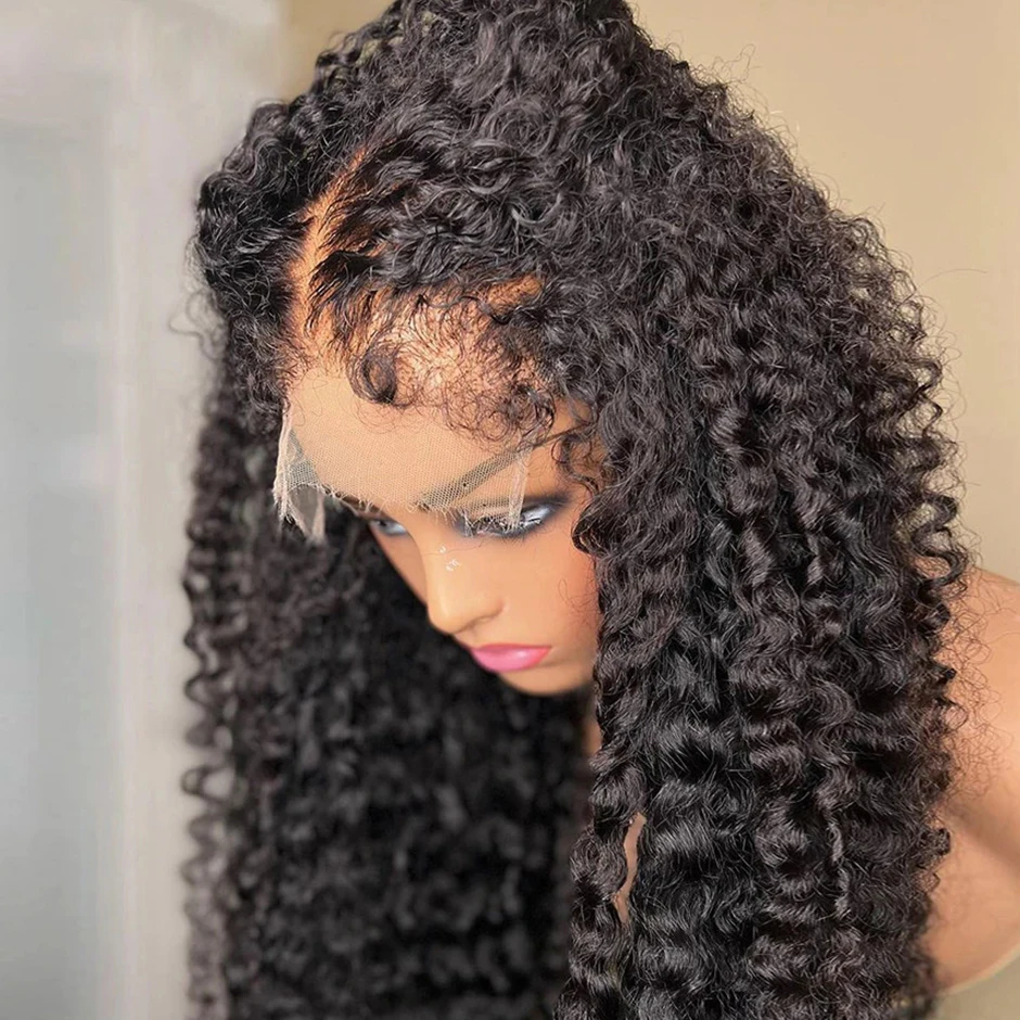 Kinky Curly HD 360 Lace Frontal Wig Raw Brazilian Human Hair Lace Front Wigs Vendors Glueless Full Hd Lace Wigs For Black Women