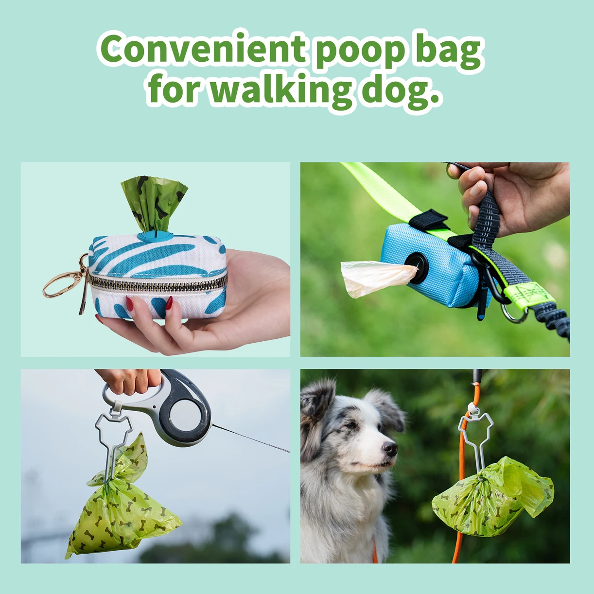  Amazon Top Sale Disposable Customized Pet Corn Starch Dog Poop Bag Dispenser Biodegradable
