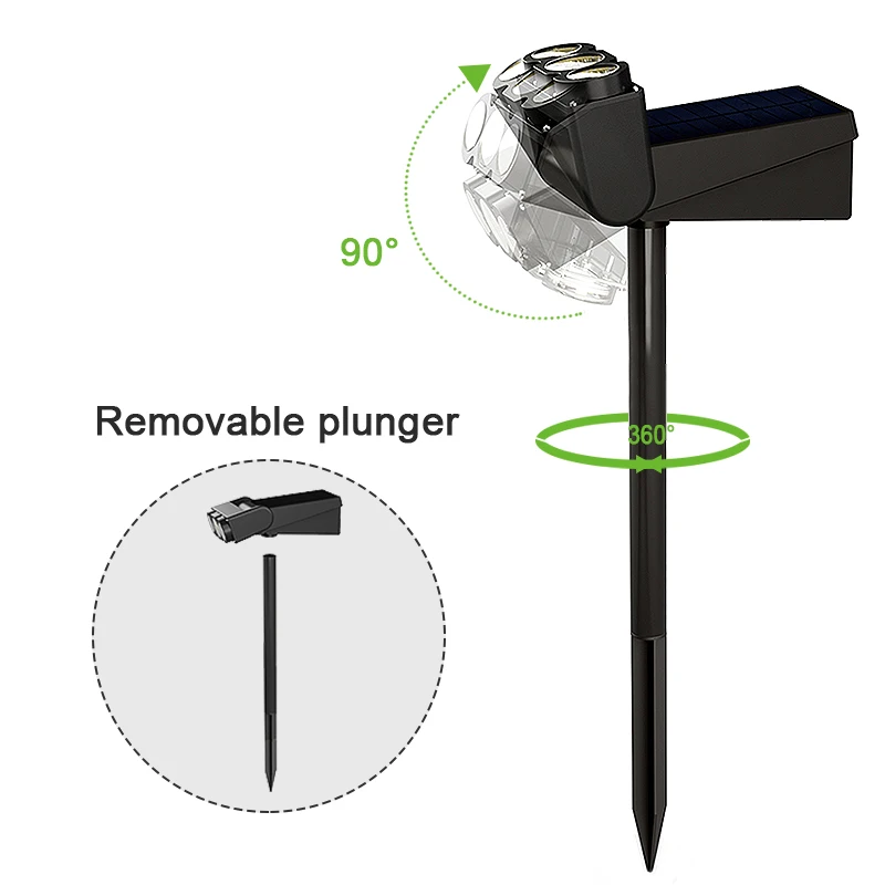 Energy saving Waterproof Garden outdoor Led Landscape Solar spot yard stake Spotlight light