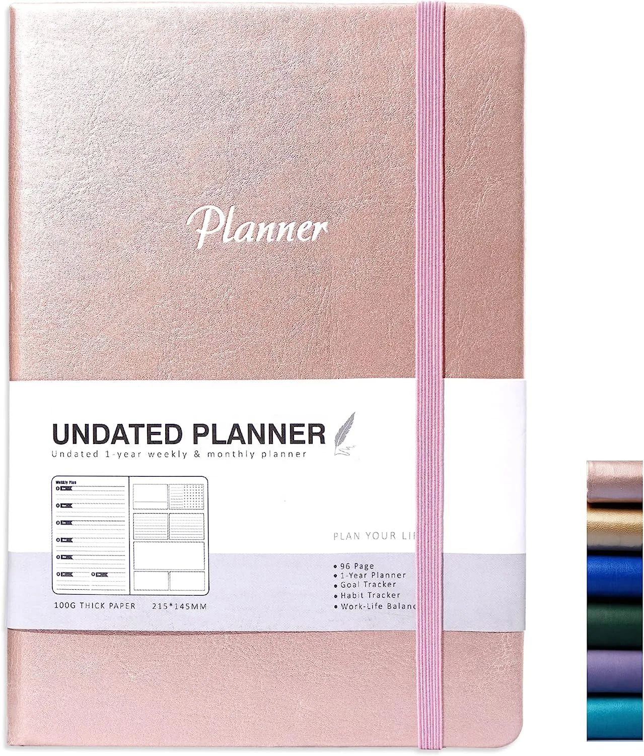 Stock undated planner page for daily life 12 month goal planner notebooks journal