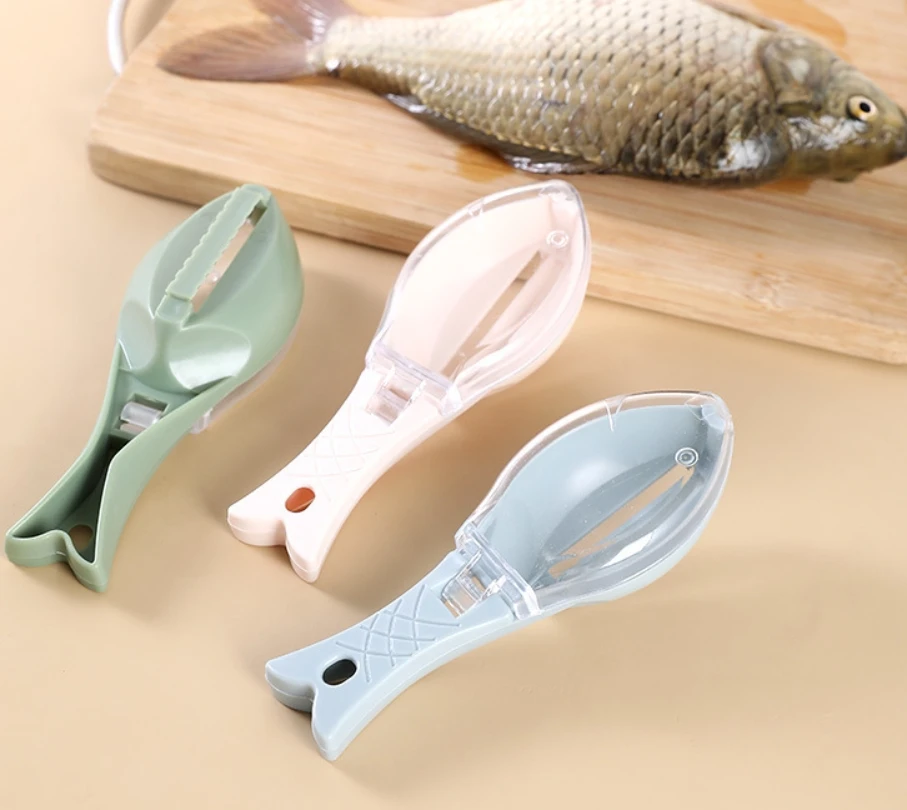Manual fish scale scraper for household kitchens lid  remove  Gloway Kitchen Gadget Tools  Skin Graters Cleaning Peeler