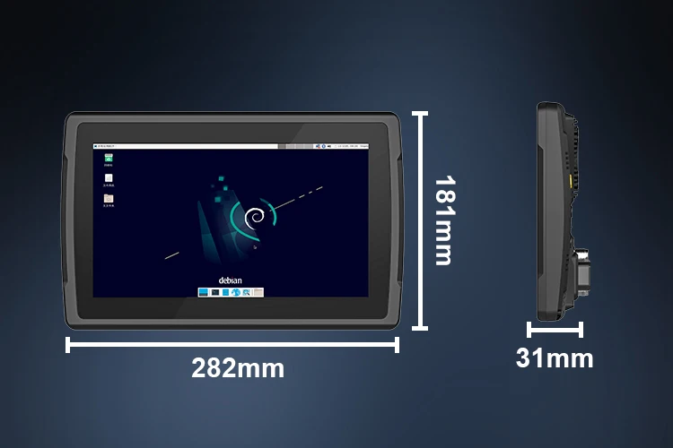 OEM 10.1 inch Android Industrial Terminal 4G Waterproof Vehicle Mount Ip67 Rugged Tablet with WiFi USB Interface V12R