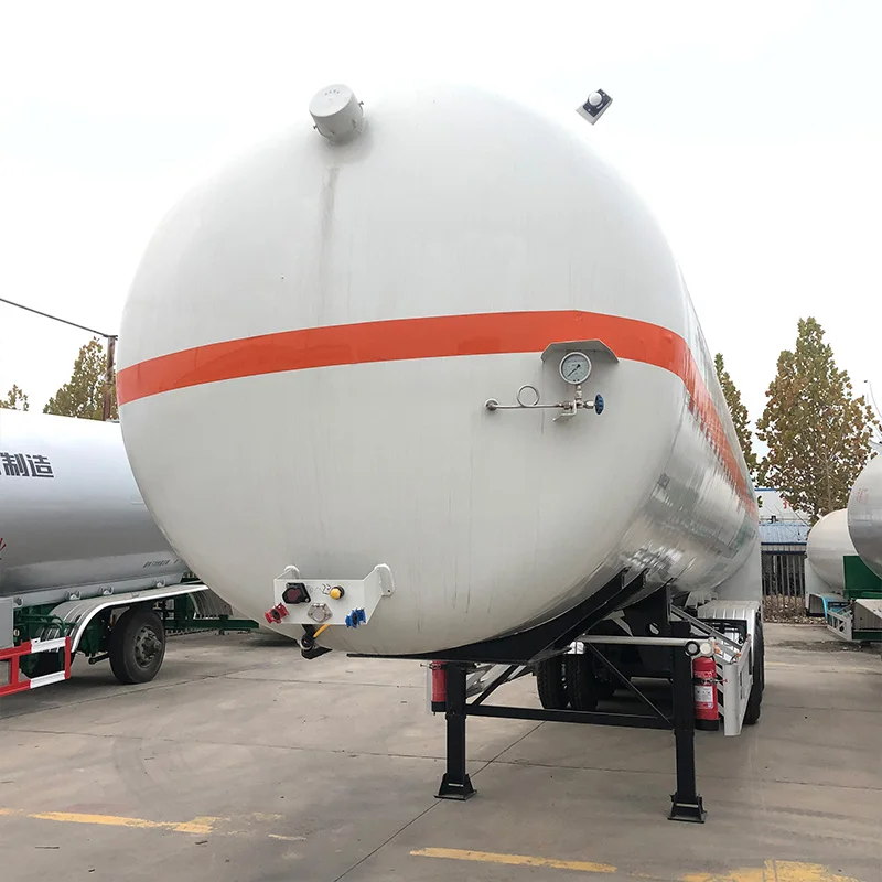 PANDA 3-axle Lng Cryogenic Tank Truck Trailer Lng/ Cng Tanker Semitrailers Vessel Steel Semi-trailer Used Truck Trailers Sale