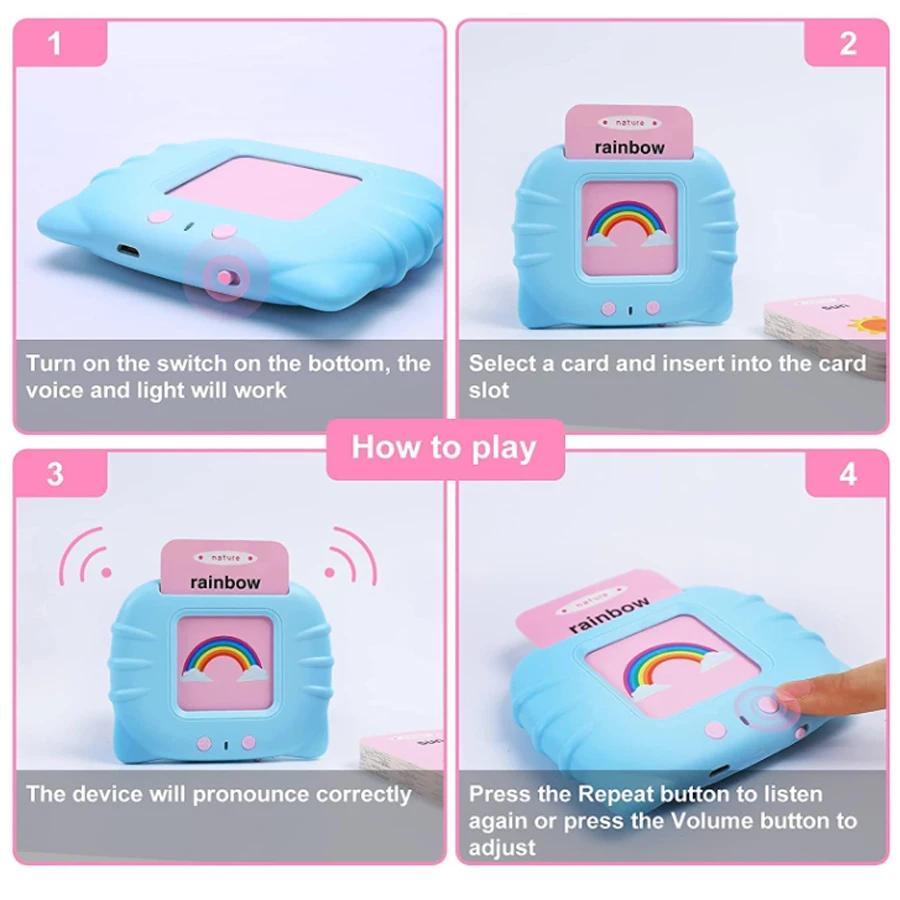 Kid Enlightenment Card Type Early Education Machine Interactive Eye Protection Card Reader Light weight And Comfortable Design 