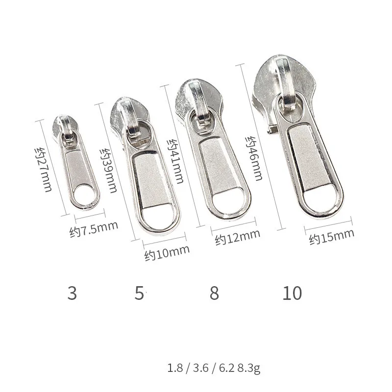 SAS Garments Accessories All Sizes Available Custom Color Style Metal Zipper Slider Zipper Puller