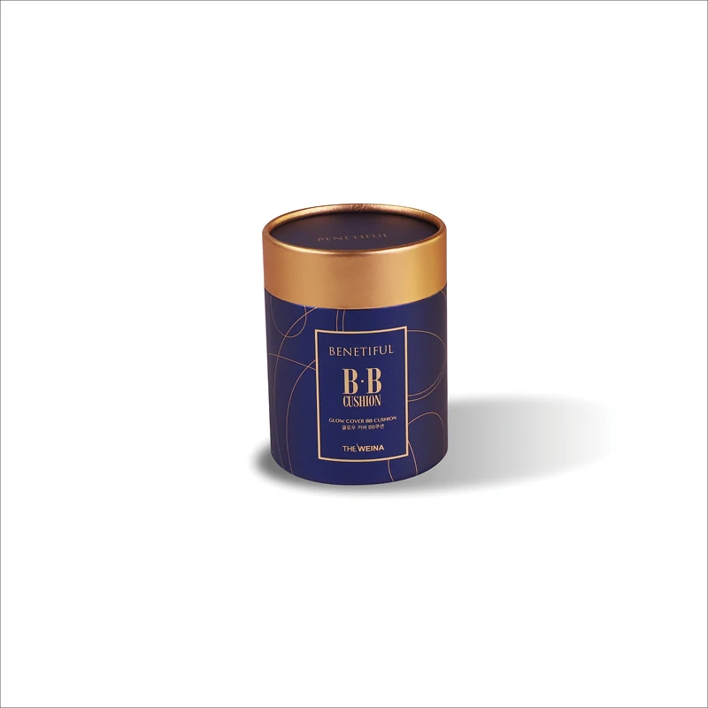 Custom Luxury Logo Printed Round Gift Box Paper Tube Cosmetics Packaging