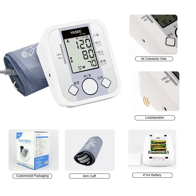 Fully Automatic Blood Pressure Monitor Bp Machine Arm Style Digital Blood Pressure Monitor