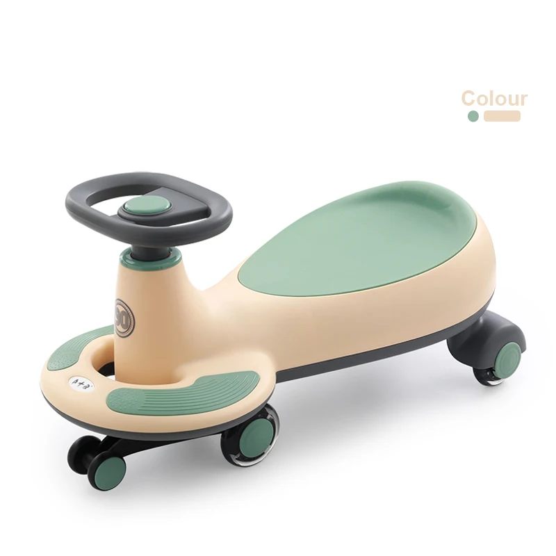 Baby swing car children ride on toys baby walker car kids musical with light wiggle car
