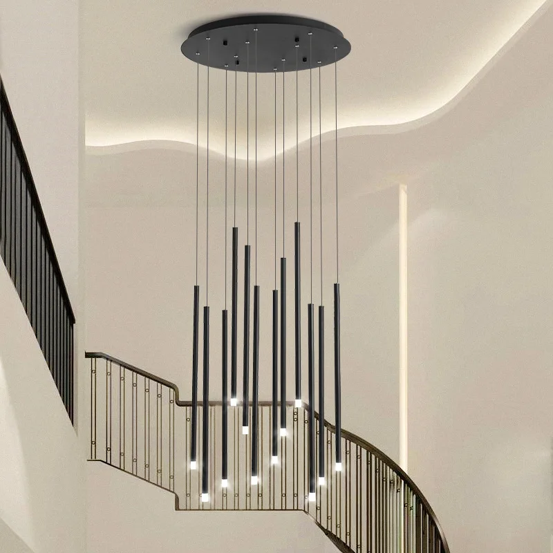 Contemporary Modern big chandelier american crystal golden LED iron vintage adjustable pendant lamp bedroom Hanging