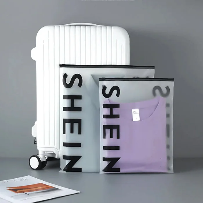 1pcs Custom frosted zipper bags, clear zip lock bag, high quality clothes plastic bag for Clothing Coat Jeans Hoodies Package