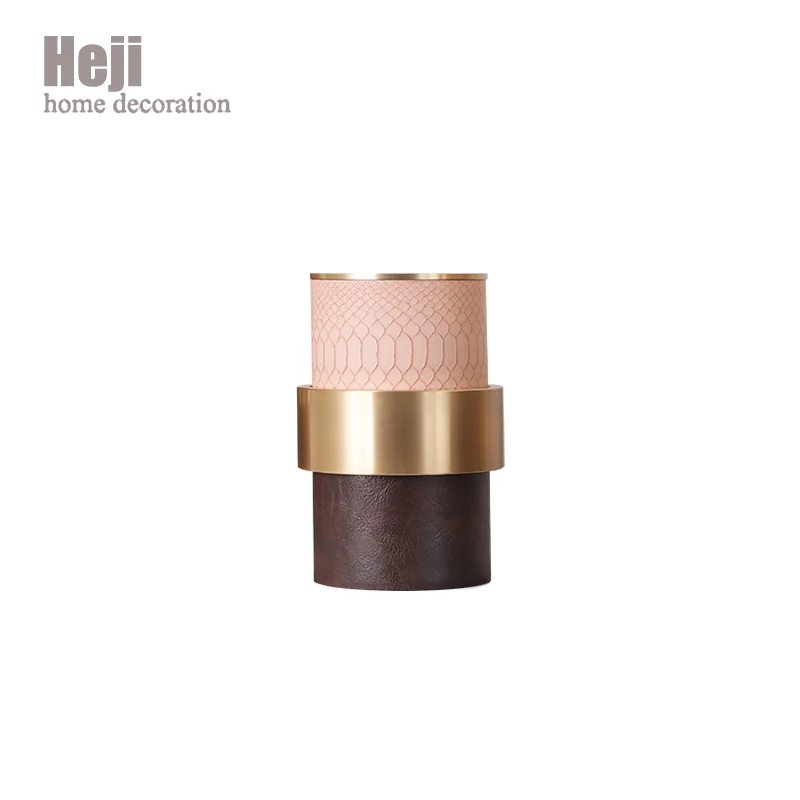 Hot Selling Home Kitchen Office Decorative Vase Home Decor leather Flower Vases