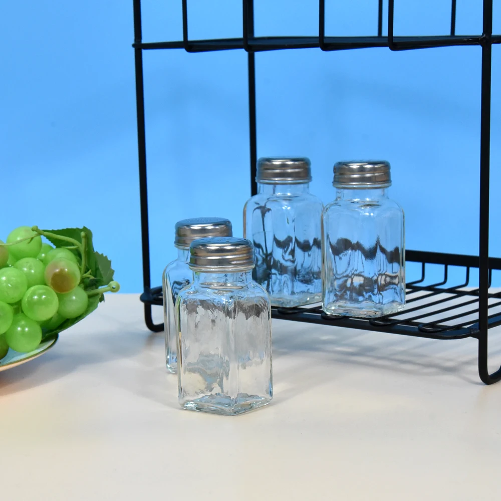 kitchen salt pepper storage glass spice bottle jar