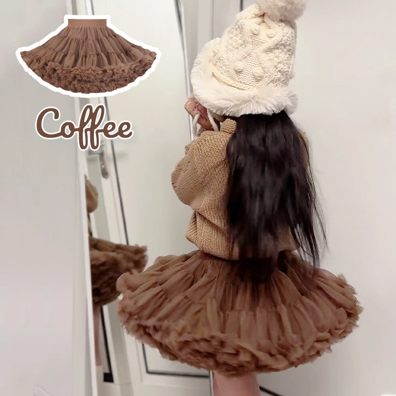 Toddler Tutu High Quality Girl Princess TUTU Fluffy Wholesale Girl Tulle Ruffle Classical Skirt Children Tutu Skirts Girls Kids