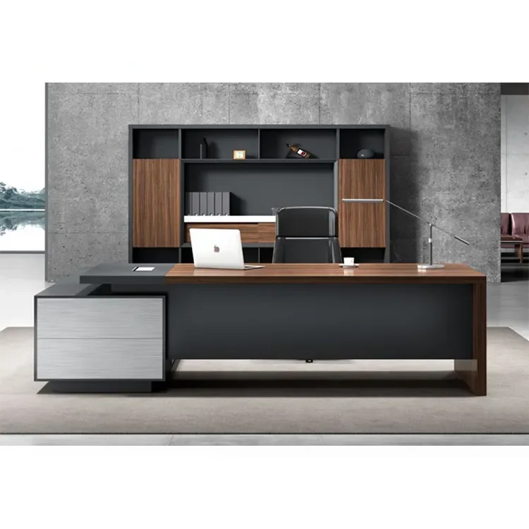 Распродажа меламиновая компьютерная современная мебель высокотехнологичный представительский l-образный роскошный офисный стол
