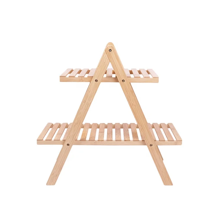 3 Tier Bamboo Plant Pot Stand, Flower Rack