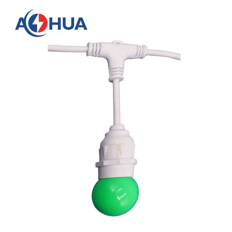 Праздничный светодиодный светильник AHUA, кабель, водонепроницаемый держатель для лампы, разъем e27