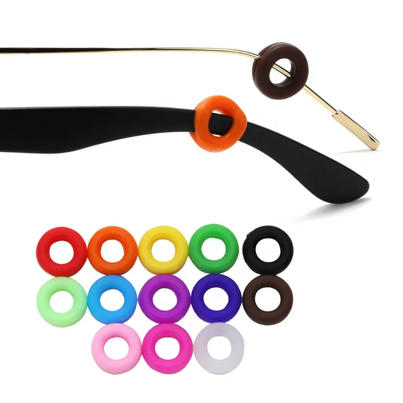 Round Eyeglass Temple Tips Sleeve Retainer Silicone Anti-slip Holder Elastic Glasses Ear Hook Mirror Leg Glasses Accessories