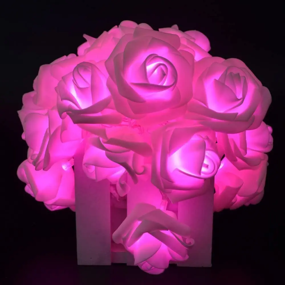 Newish Valentines Day decorated rose lamp string wedding decorated instagram girl room decorated rose light with LED