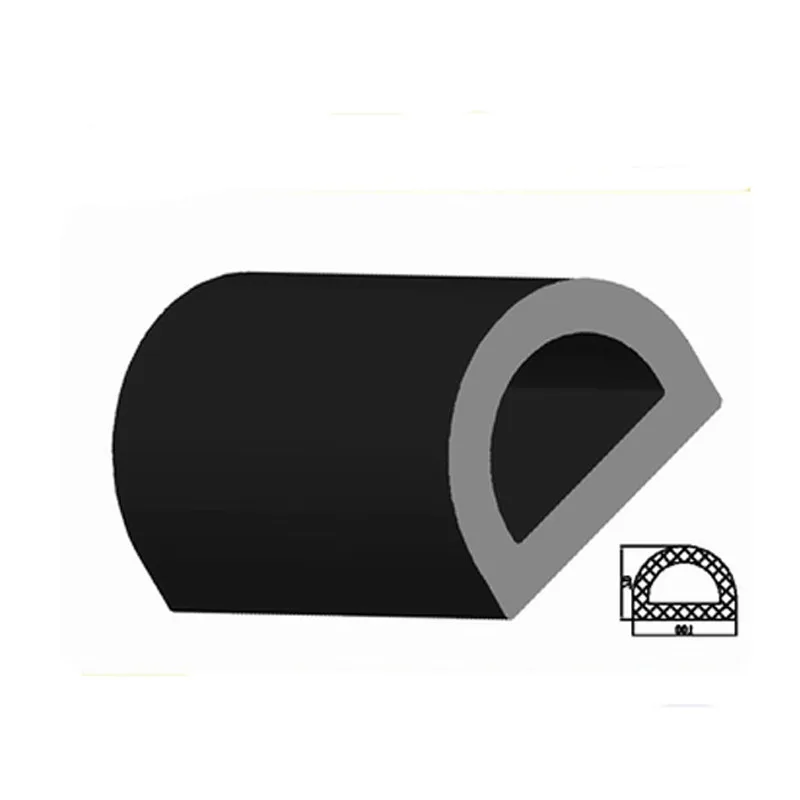 Custom rubber fender trim d type epdm seal