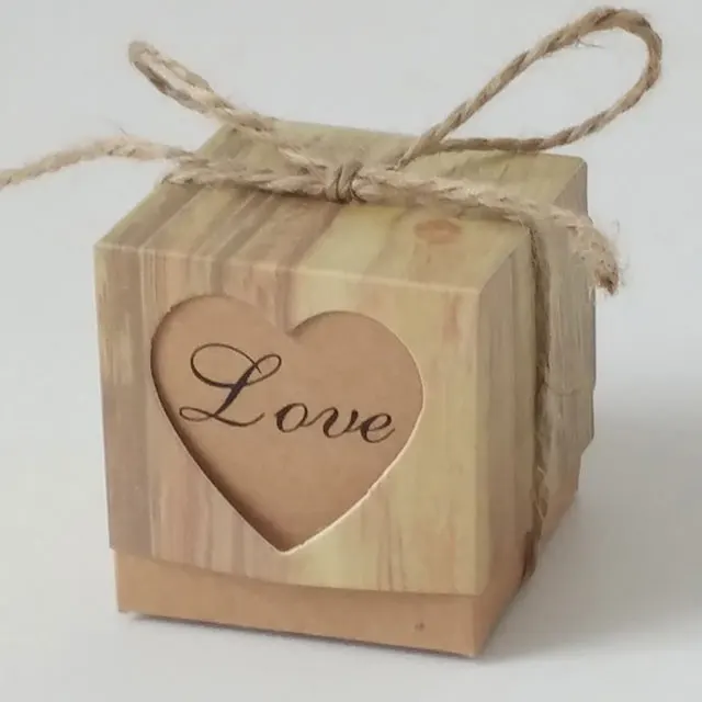 Mini Sweet Wedding Favour Storage Boxes Foldable Wedding Candy Gift Box