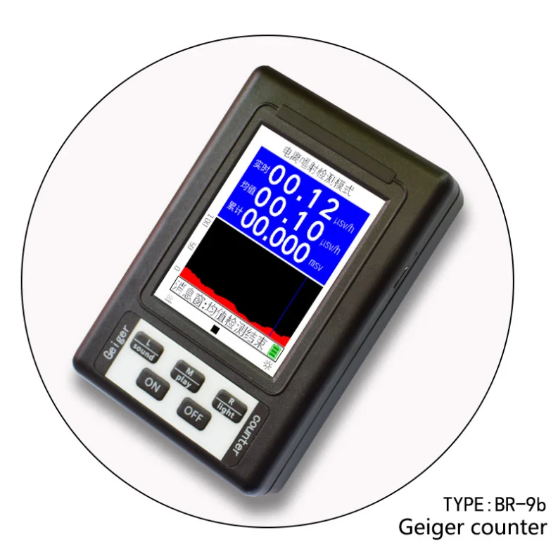 BR-9B Portable Geiger Counter Nuclear Radiation Detector Personal Radiation Dosimeter EMF Meter