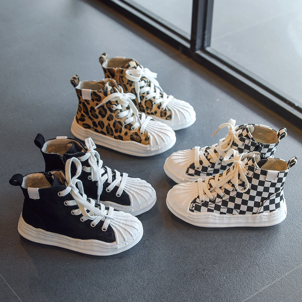 Wholesale Classical Casual Children Soft High Shoes NOn-skid Shell Head Autumn Unisex OEM Walking Sneakers