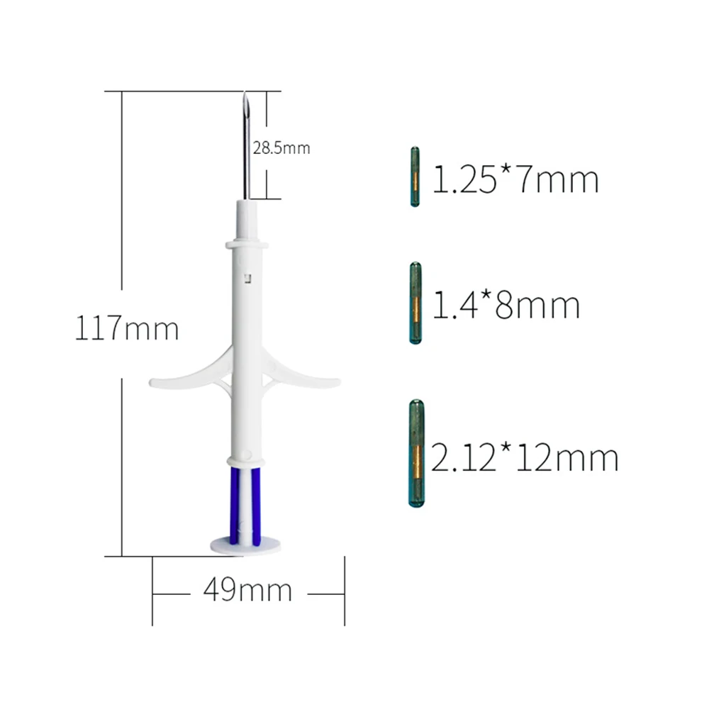 1.4*8mm FDX-B  RFID Animal Syringes With Glass Tag For Dog/Cat/Horse Etc