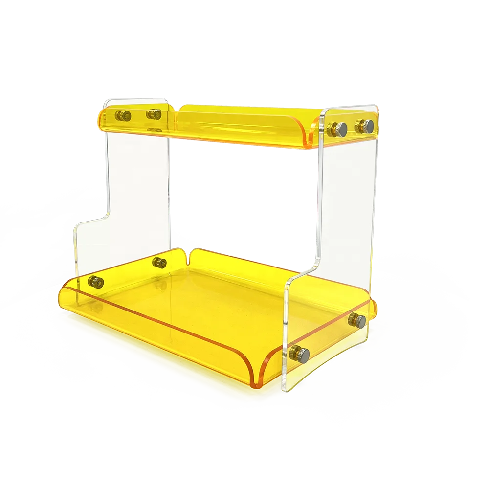 Customized OEM & ODM 2 Layers Acrylic Home Storage Shelf Makeup Cosmetic Storage Organizer Acrylic Organizer
