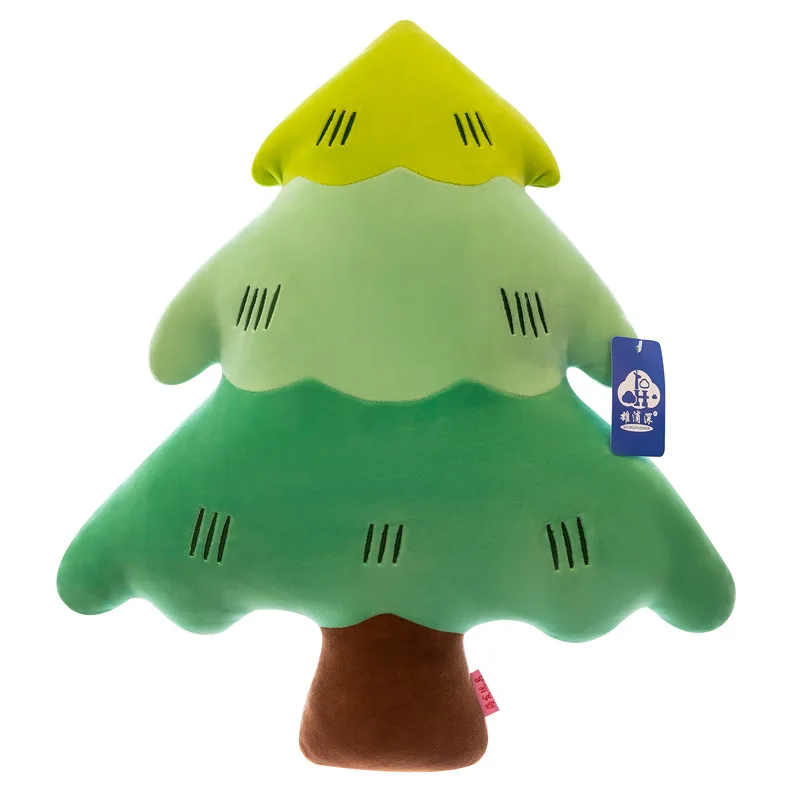 Christmas leaf pillow cute soft down cotton plush plants toy for elastic super soft doll