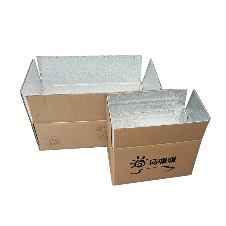 
Thermal Insulated Bubble Cold Chain Food Shipping Carton Box Aluminum Paper Box 